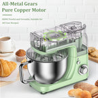 LINKChef Stand Mixer, 5.3QT 800W 6+P Speeds with Whisk, Dough Hook and Beater (White)