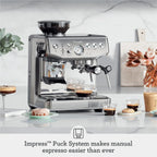 Breville Barista Express Impress Espresso Machine, 2 Liters - Black Truffle