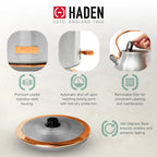 Haden Coffee Maker & Heritage 1.7 Liter Electric Kettle, Black & Chrome