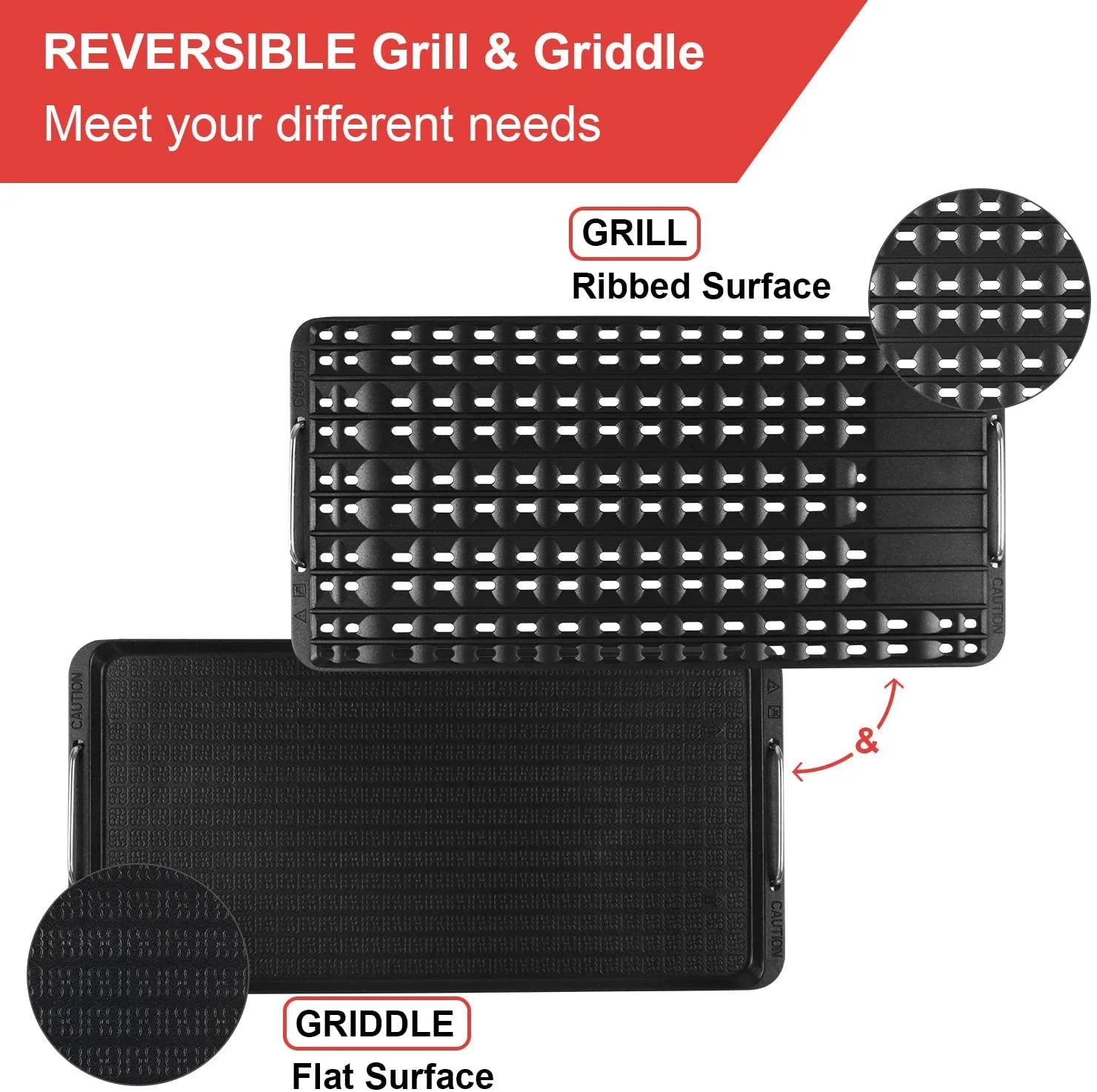 Techwood Indoor Smokeless Grill, 1500W, Black, Electric Portable Korean BBQ Grill with Tempered Glass Lid