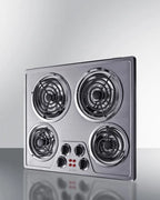 24" Wide 240V 4-Burner Coil Cooktop