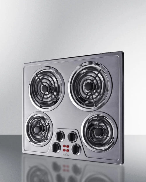 24" Wide 240V 4-Burner Coil Cooktop