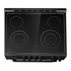 Cosmo 30 in. Stellar Collection 5.0 cu. ft. Electric Range, 4 Burners, Convection Oven in Matte Black