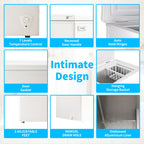 WANAI 3.5 Cu.ft,Chest Freezer,Deep Freezer,Removable Storage Basket Freezer,White