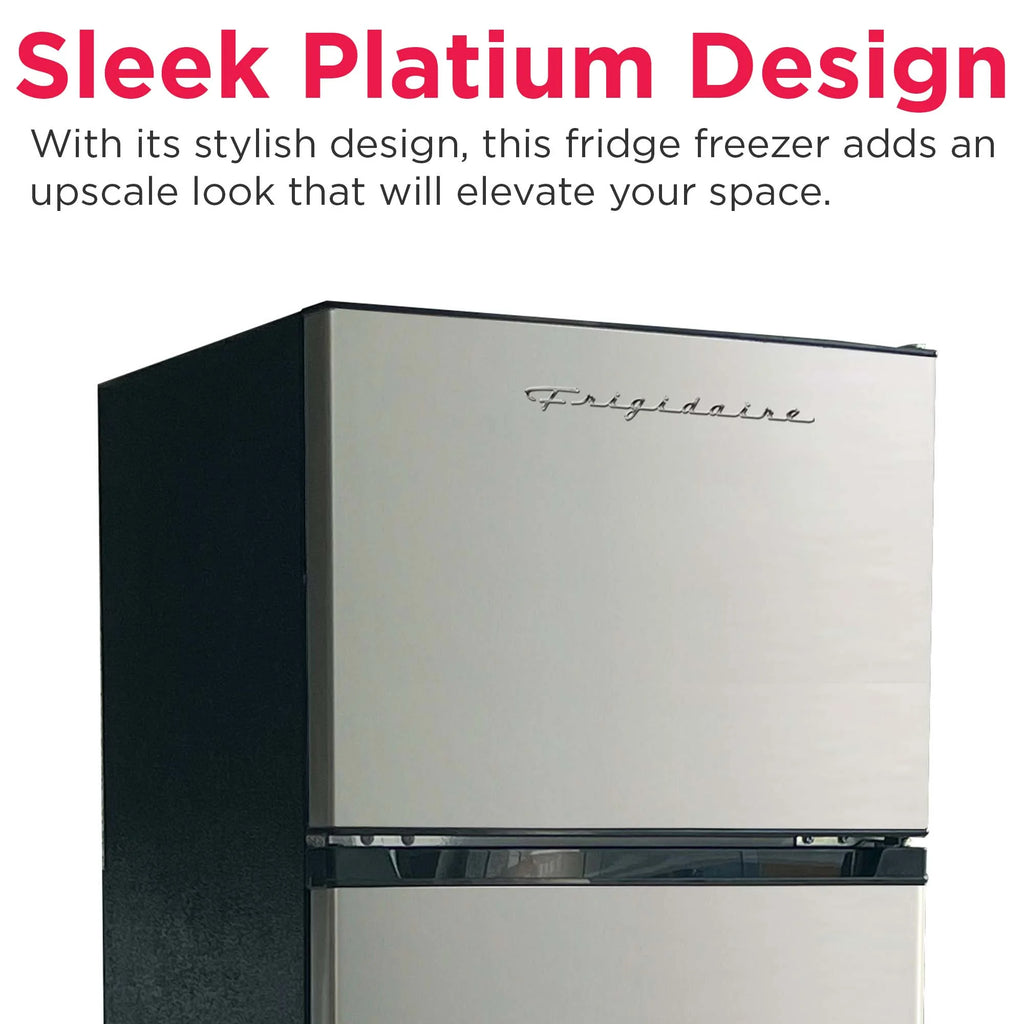 Frigidaire 21 in. 7.5 Cu. ft. Retro Refrigerator, Standard Door Style, Stainless Look - New