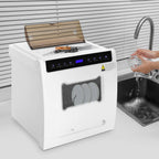 User-Friendly Dishwasher, Touchscreen Control with Visual Window, Top-Load Design with Sunken Handle, Easy for Elderly Users