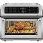 Chefman 12-in-1 Air Fryer Oven Combo w/ Probe Thermometer, 20 Qt Capacity - Black Stainless Steel, New