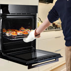 24" Electric Single Wall Oven, 2.5Cu.ft with 8 Baking Modes, 70L Electric Convection Oven, with Air Frying Function, 3000w, 3D Surround Heating with Double-Layered Glass Door, Timer, Touch Control