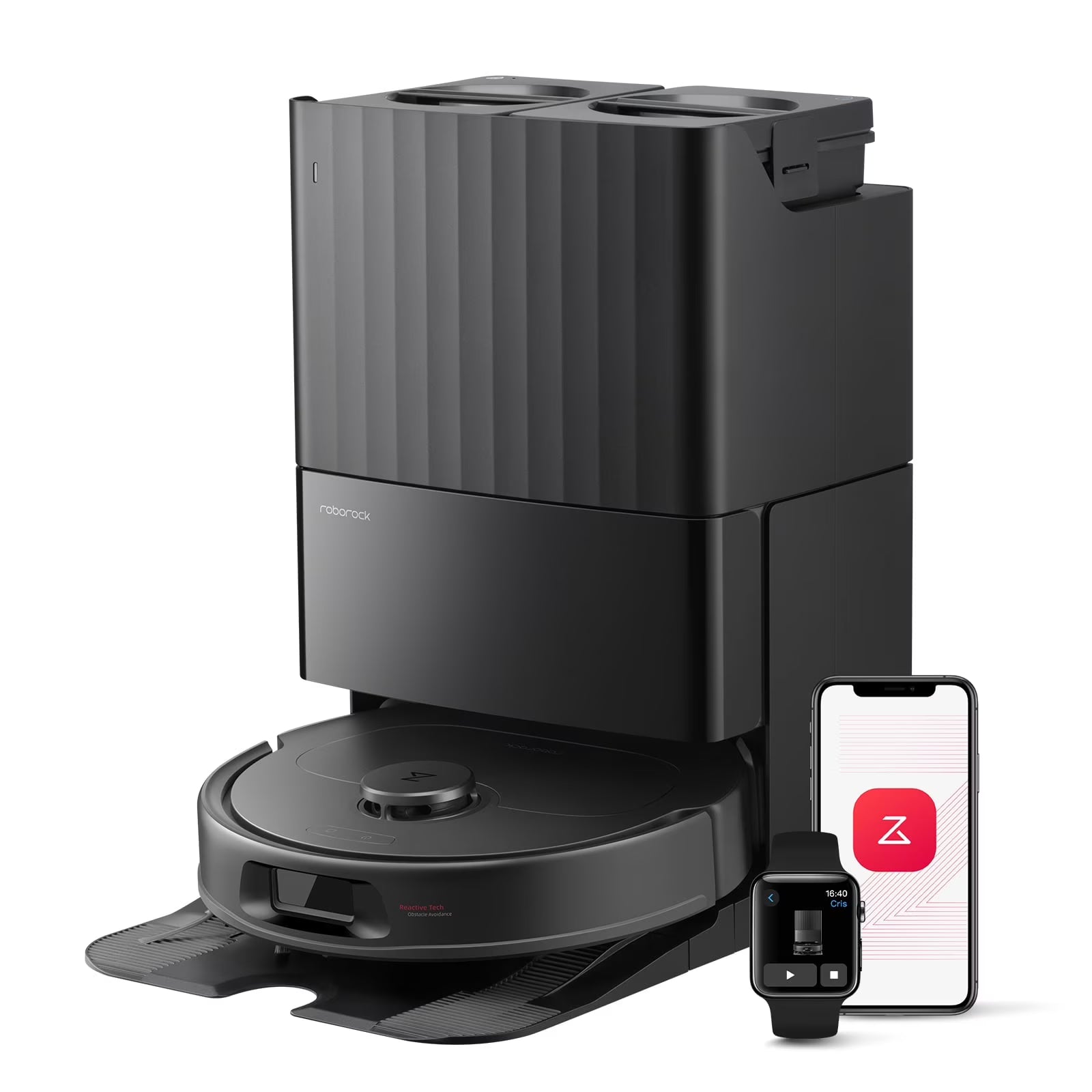 Roborock Qrevo Series Robot Vacuum and Mop, 10,000Pa Powerful Suction (QV 35S), Self Emptying & Refilling, Self Mop Washing & Air Drying