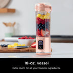 Ninja Blast Portable Blender, Cordless, 18oz. Vessel, Personal Blender for Shakes & Smoothies, BPA Free, Leakproof Lid & Sip Spout, USB-C Rechargeable, Dishwasher Safe Parts, Metallic Purple,