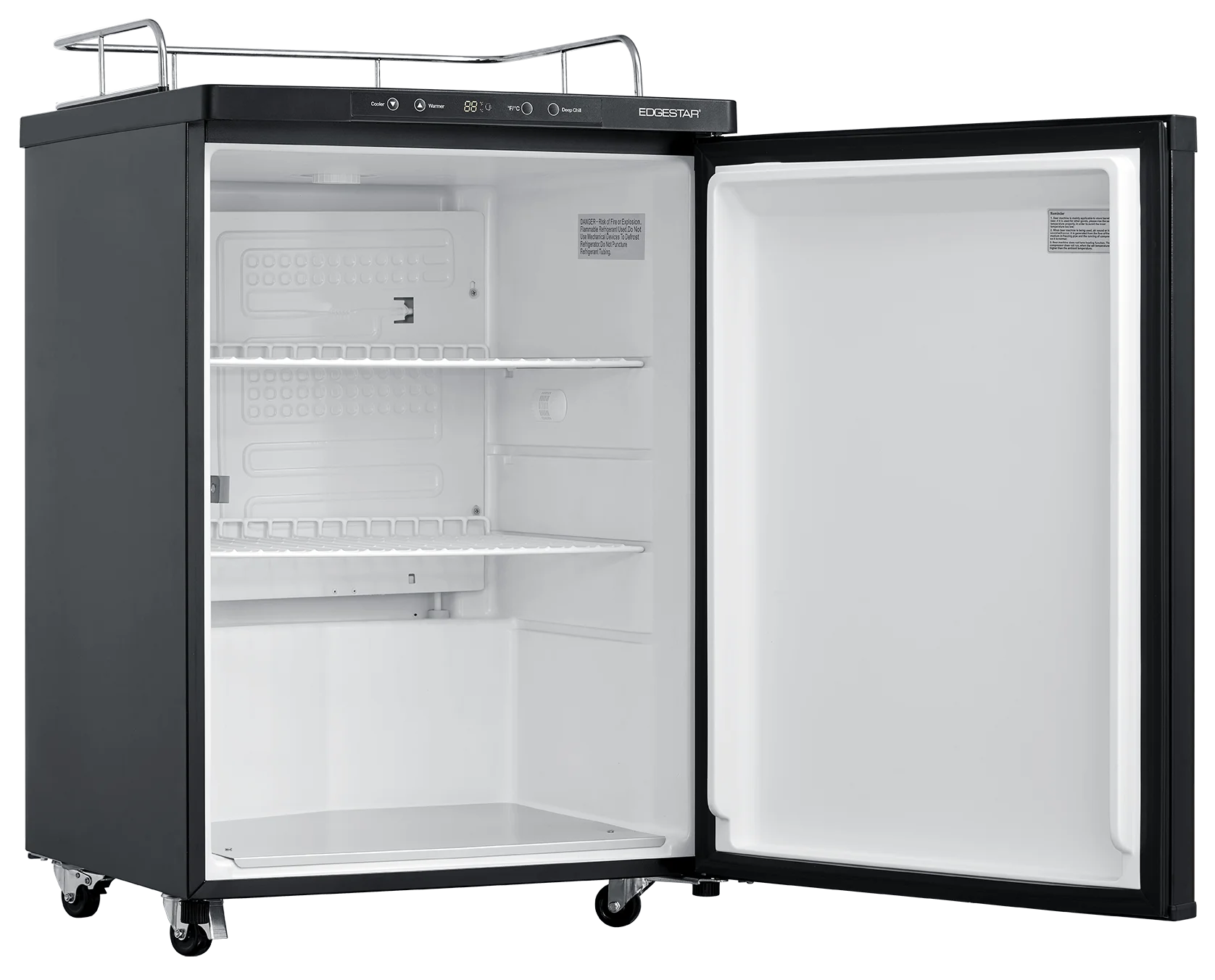 Edgestar Br3002 24" Wide Kegerator Conversion Refrigerator For Full Size Kegs - Black