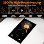 Ramblewood 2 Burner Electric Cooktop, EC2-27, 110V, UL rated German EGO burner.