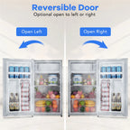 OYang Single Door Mini Fridge, Super Quiet 19.3"D x17.5"W x 32.7"H