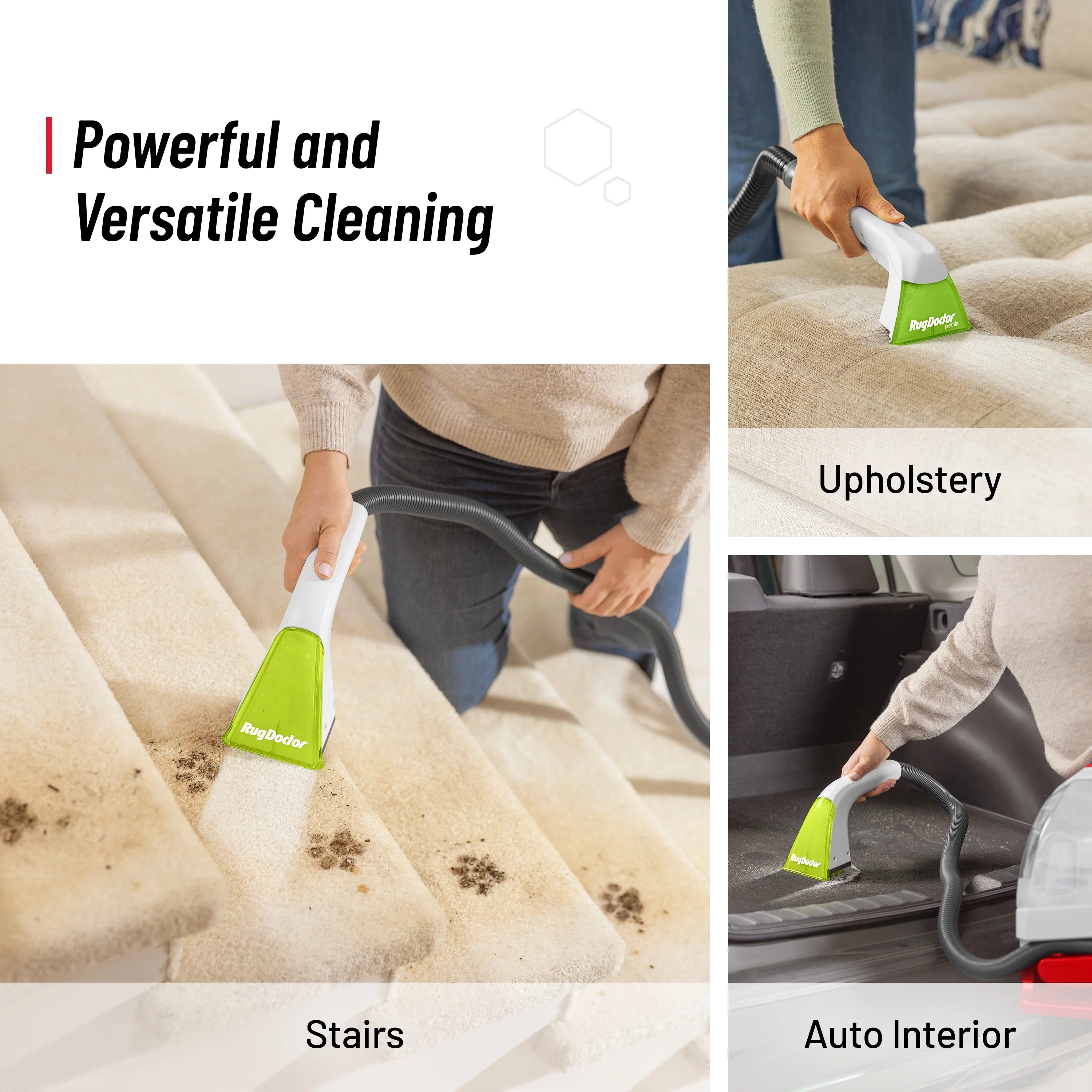 Rug Doctor Pet Portable Spot Cleaner, 2X Suction Power*, Lightweight Pet Carpet Cleaner Machine, Pro-Grade Power Removes Stains & Odors from Rugs, Carpets And Upholstery
