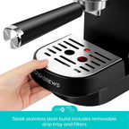 CASABREWS CM5418 20-Bar Espresso Machine and Coffee Maker, Silver