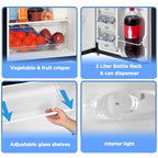 Mainstays 4. 4 Cu. ft. Single Door Mini Refrigerator, Stainless Steel Look