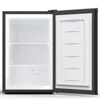 KNDKO 3.2Cu.ft Upright Freezer, Compact Freezer with Removable Shelves, Adjustable Thermostat for Home/Kitchen/Office, SILVER