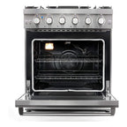 Cosmo 30 Inch 4.5 Cubic Foot Gas Range Convection Oven with 5 Italian Burners