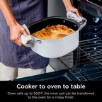 Ninja Foodi 6.5 qt Everyday PossibleCooker, Stainless Steel/White, Multi Cooker, Slow Cooker, MC1100