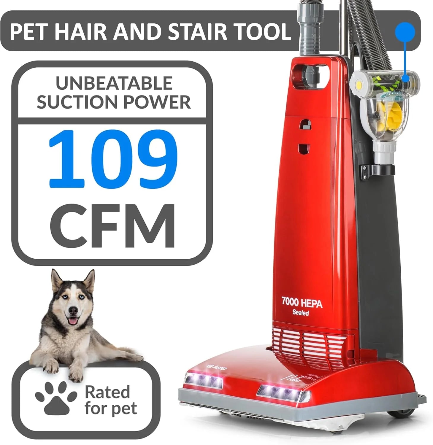 Prolux 7000 Upright HEPA Vacuum with on Board Tools