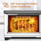 NuWave Bravo 21-Qt Toaster oven, 1800W New Oven & Air Fryer Combo, Convection Toaster Oven Countertop, Pizza, Large