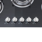 30"Gas Cooktop 5 Burners Gas Stove Cooktop NG Gas Stove Black for Kitchen