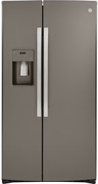 GE 36 Inch Counter Depth Freestanding Side by Side Refrigerator-Slate (GZS22IMNES)