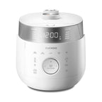 Cuckoo 10 Cup Dry Induction Heating Twin Pressure Rice Cooker with Micom Logic Tech, Nonstick Pot, Warmer, 25 Menu Modes and Voice Guide in White (CRP-LHTR1009FW)