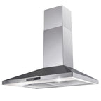 Wall Mount Range Hood 30 inch Stainless Steel Stove Hood Ducted Ductless Vent Hood Touch Control
