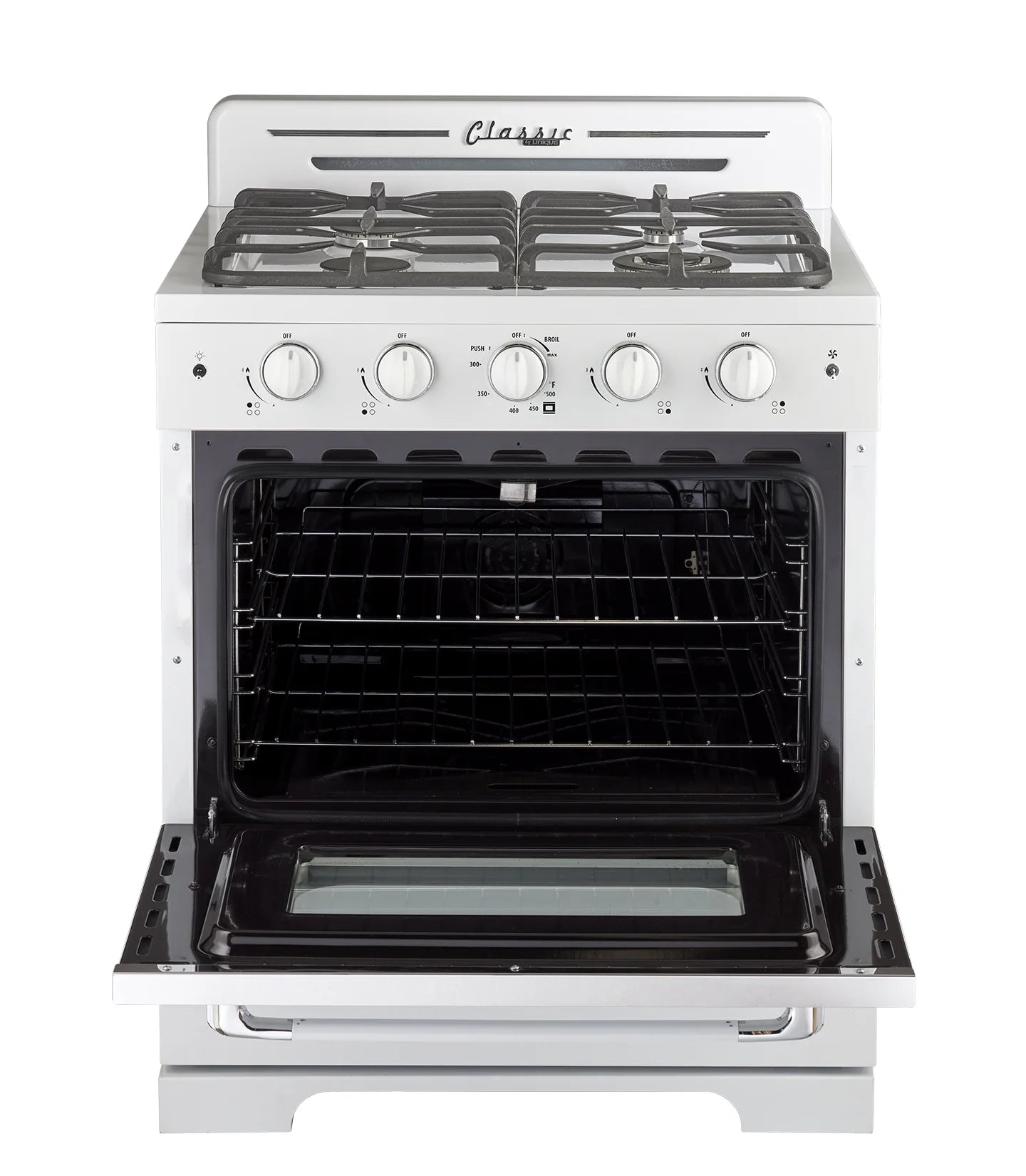 Unique Classic Retro 30" 3.9 cu/ft Freestanding Gas Range with Convection Oven and Sealed Burners