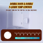 Tacool Small Mini Fridge with Top Freezer Compact Refrigerator Dual Door with Adjustable Thermostat Black for Home New
