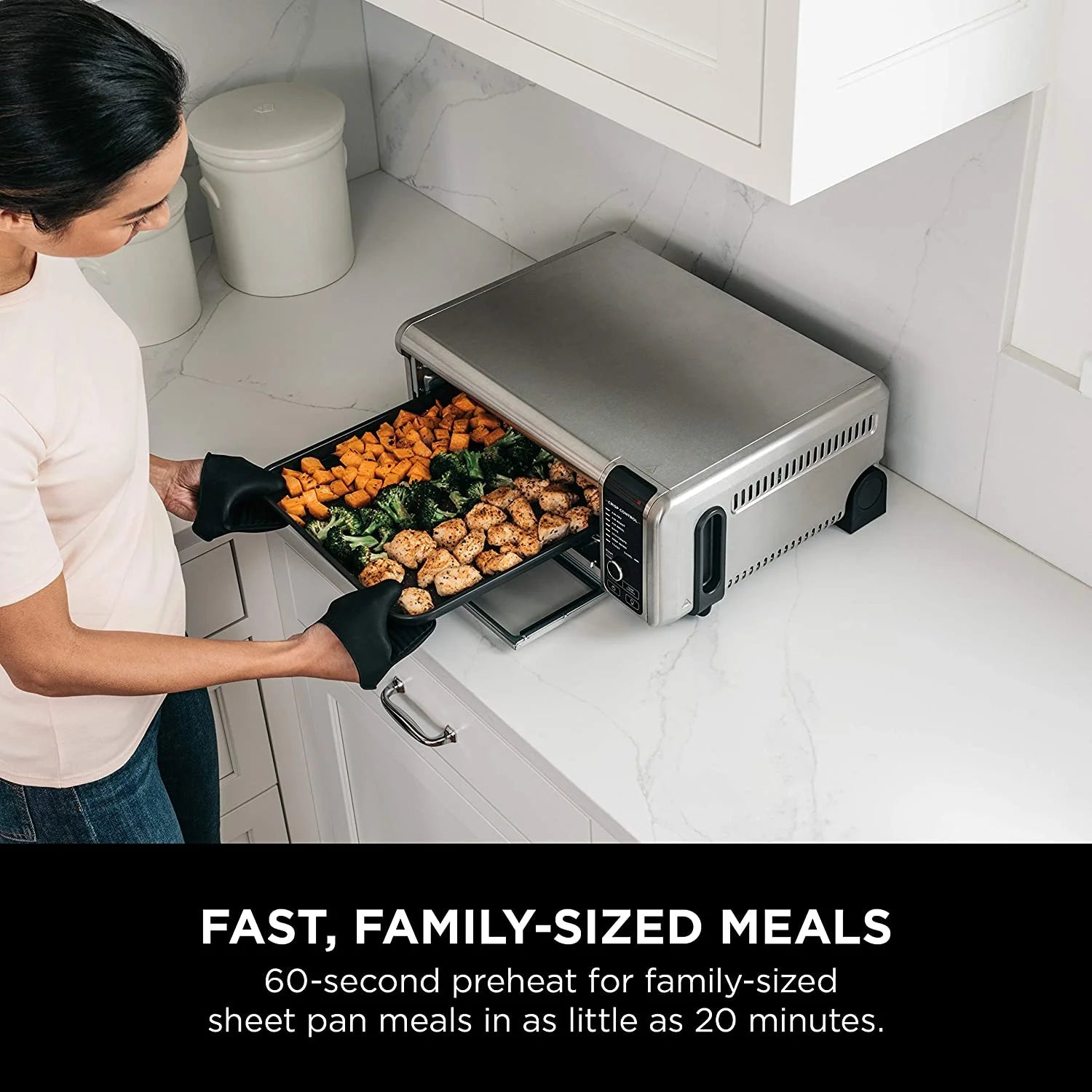 Restored Ninja SP101SI Foodi 8-in-1 Digital Air Fry, Large Toaster Oven Steel (Refurbished)