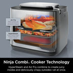 Restored Ninja R-SFP701 14-in-1 Multicooker, Oven & Air Fryer, 15-Min Meals, 3 Accessories, Grey (Refurbished)