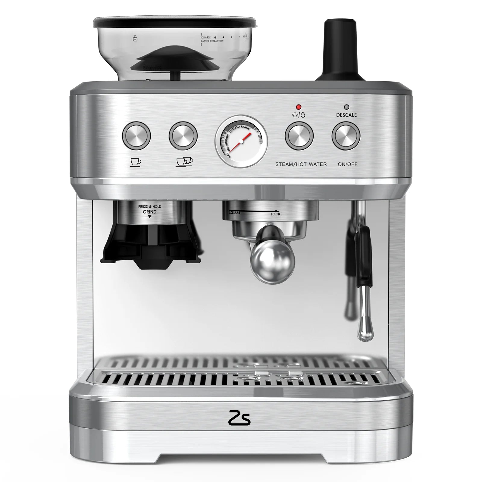 BEKAY Espresso Coffee Machine 15 Bar with Grinding Coffee Filter Milk Frother, Automatic Coffee Maker for Home