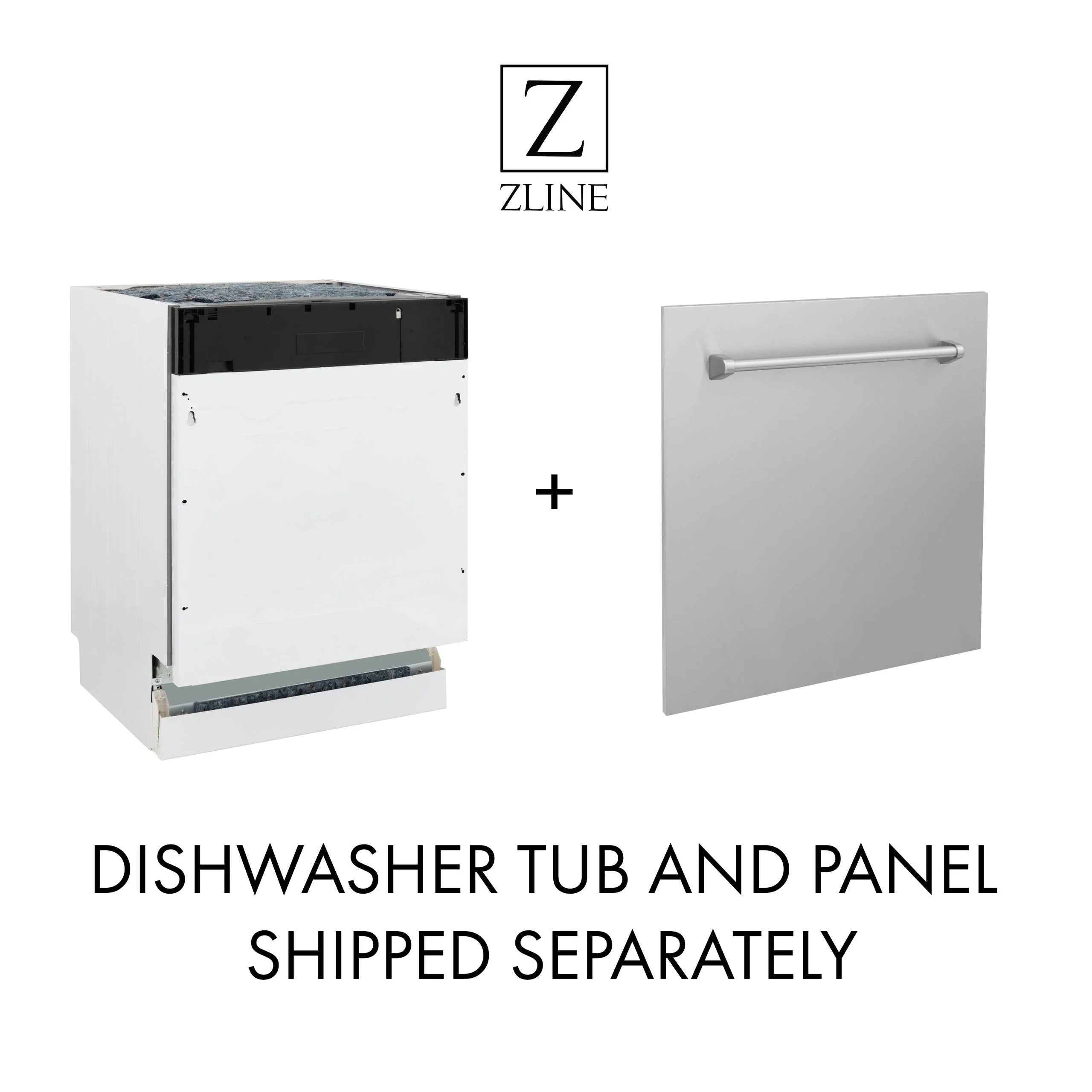 ZLINE 24 in. Top Control Dishwasher with Stainless Steel Tub and Modern Style Handle, 52dBa (DW-24)