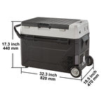 VEVOR Car Refrigerator 48Qt, Dual Zone Car Fridge Freezer12/24V DC & 110-240V AC Electric Compressor Cooler for Truck Vehicle RV