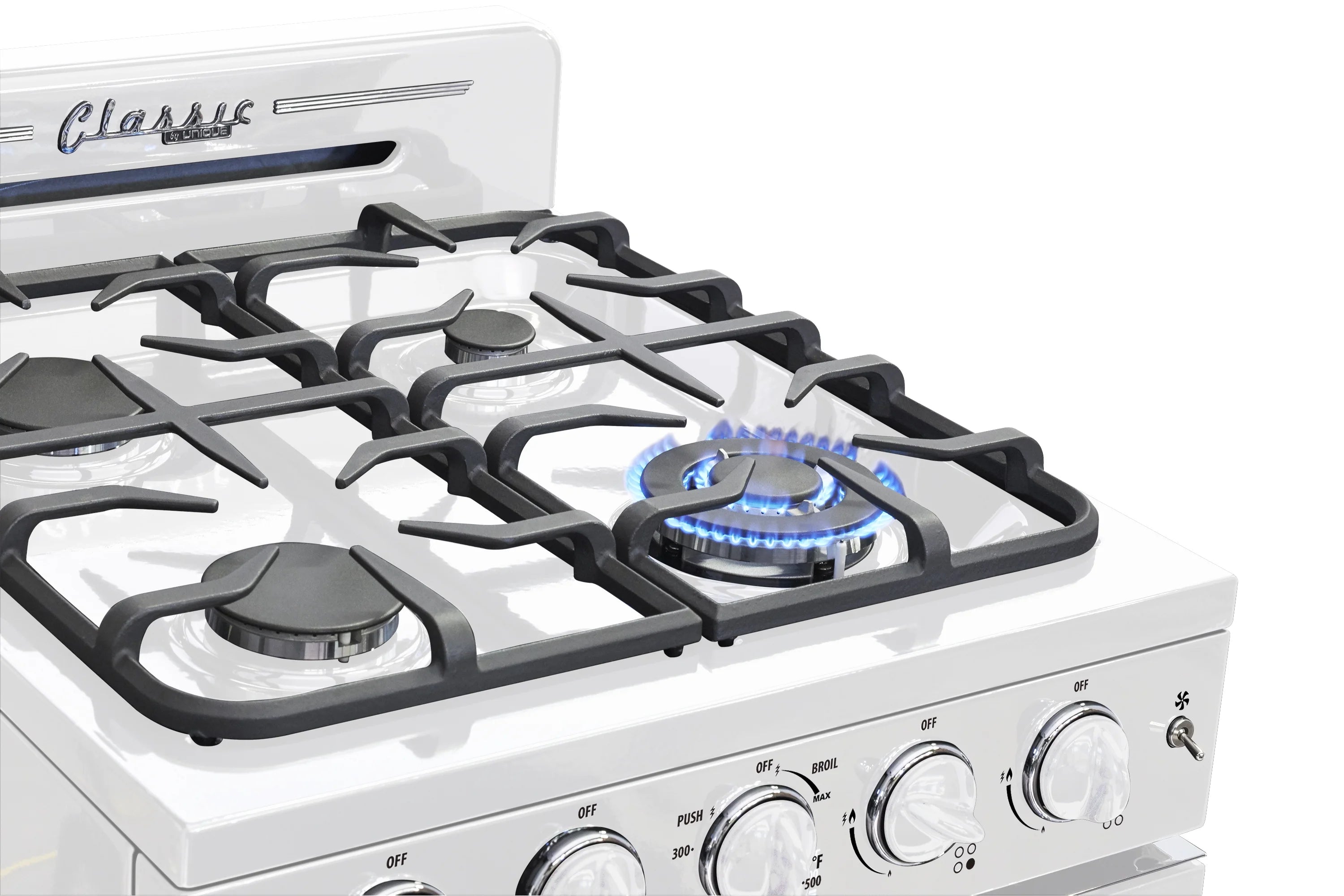 Unique Classic Retro 24" 2.9 cu/ft Freestanding Gas Range with Convection Oven and Sealed Burners