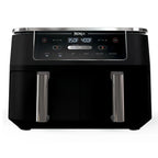 Restored Ninja R-AD300CO Foodi 6-in-1 10-qt. XL 2-Basket Air Fryer with DualZone Technology, Black (Refurbished)