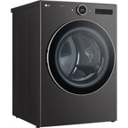 LG DLEX6700B 7.4 Cu. Ft. Black Steel Stackable Front Load Smart Electric Dryer with TurboSteam