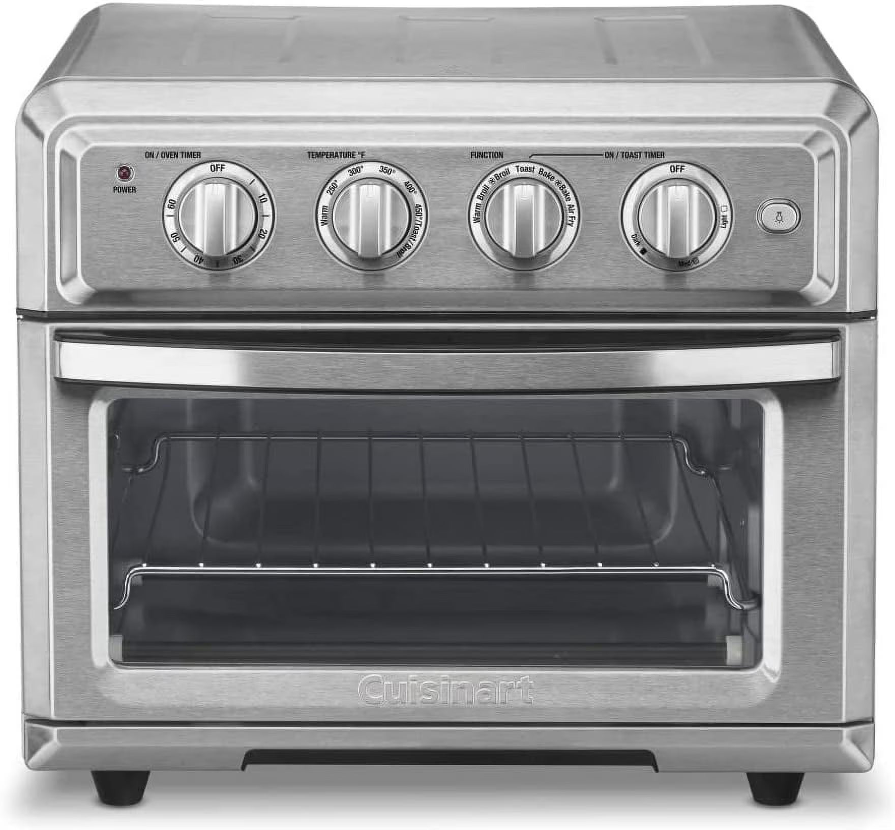 Air Fryer + Convection Toaster Oven by Wangxin, 7-1 Oven with Bake, Grill, Broil & Warm Options, Stainless Steel, TOA-60