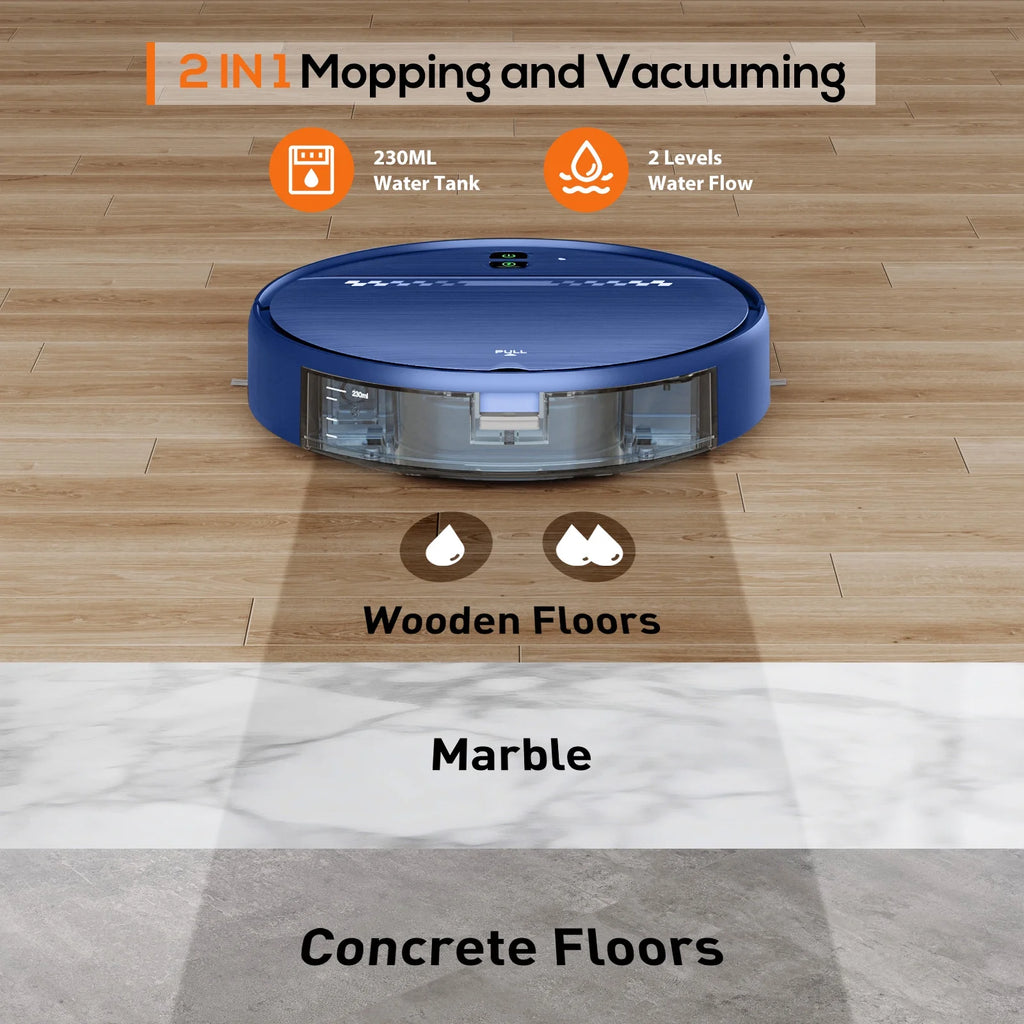 GOOVI Robot Vacuum Cleaner, 2 in 1 Robot Vacuum and Mop Combo for Pet Hair, Hard Floor