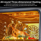 24" Built-in Electric Single Wall Oven, 2.47 Cu. Ft. Convection Wall Oven in Stainless Steel 3000W with 8 Baking Modes & 108 Automatic Recipes, Colorful LED Screen