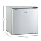 HOMCOM Mini Freezer Countertop, 1.1 Cu.Ft Compact Upright Freezer with Removable Shelves, Reversible Door for Home, Dorm, Apartment and Office, gray  05