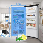 Smad 17.5 Cu ft Upright Freezer Large Capacity Fridge Refrigerator Frost Free Home Stainless Steel
