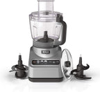 Restored Ninja BN600 Professional Plus Food Processor, 850 Watts, 3 Functions for Chopping, Slicing & Dough with 9-Cup Processor Bowl, 3 Blades, Food Chute & Pusher, Silver (Refurbished)