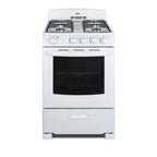 24" Wide Gas Range, White