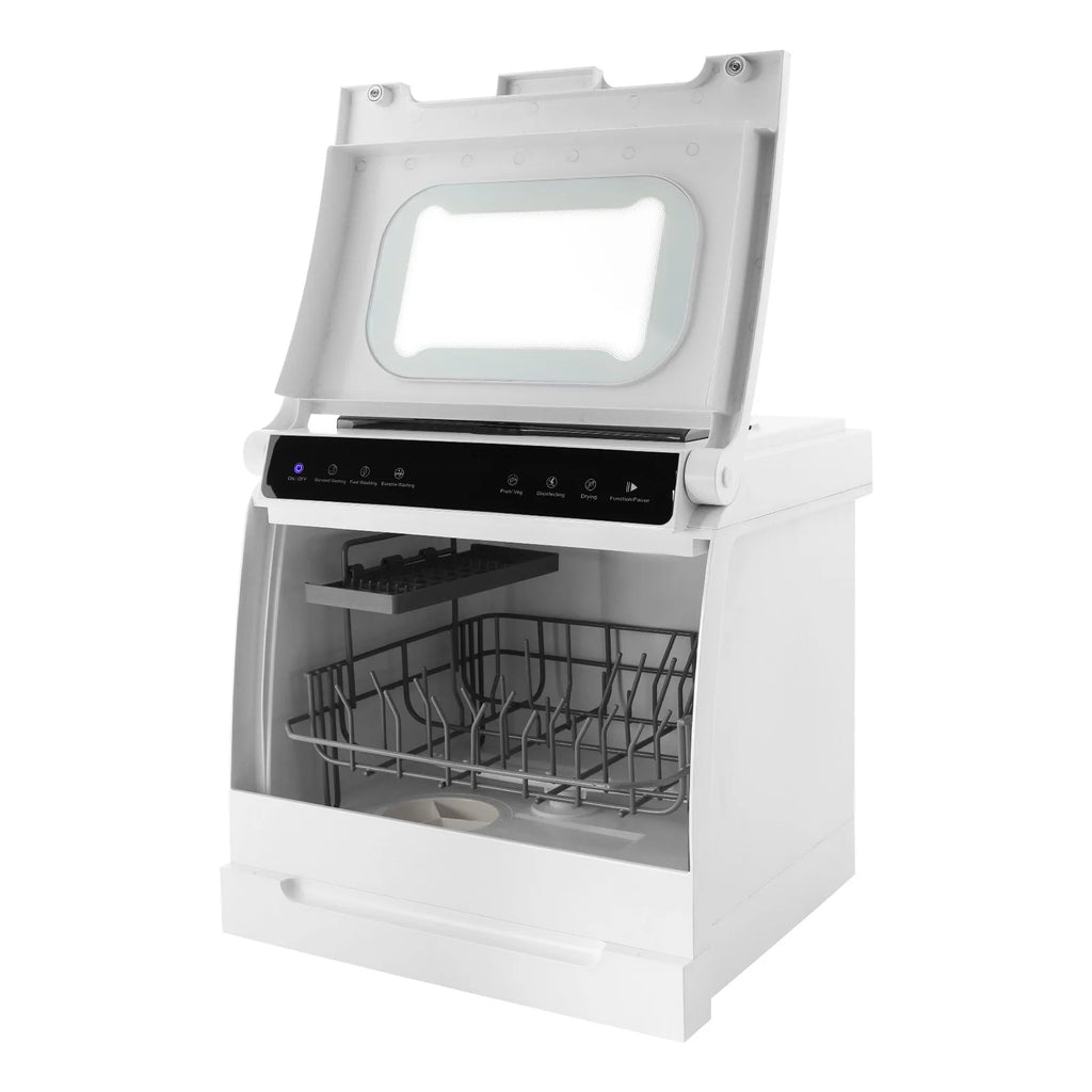 Compact Dishwasher, 18.11in Width with 4-6 Place Settings, 5 Wash Modes and Disinfection Function, Ideal for Apartments and RVs