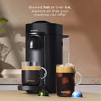Nespresso New Vertuo Plus Deluxe Coffee and Espresso Machine by De'Longhi, Black, Single-Serve Brewers