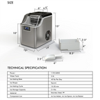 Portable Ice Maker 40Lbs/24H Countertop Self-Cleaning with Ice Scoop and Basket
