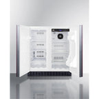 30 Inches wide undercounter frost-free side-by-side refrigerator-freezer with panel-ready doors
